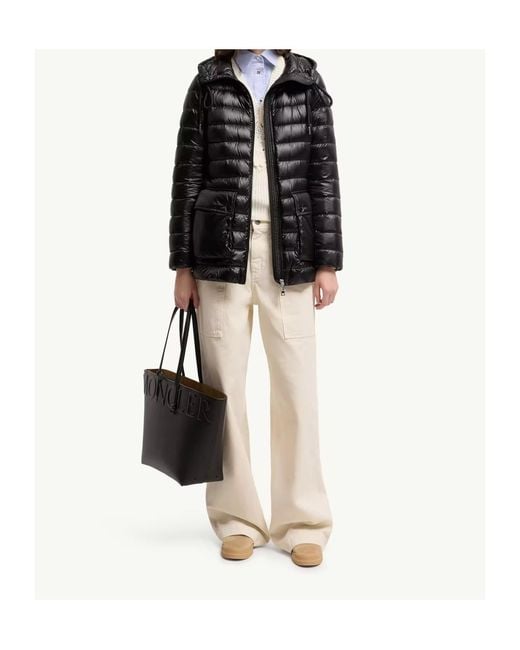 Moncler Black Jasmin Zip-Up Quilted Jacket