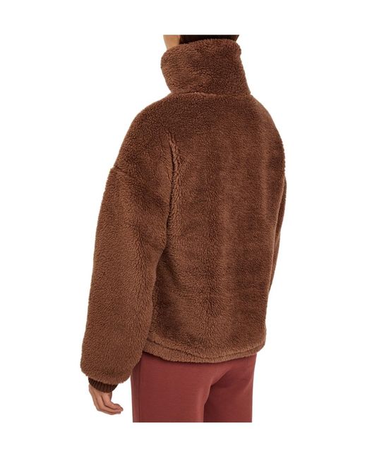 Varley Brown Panelled Fleece Jacket
