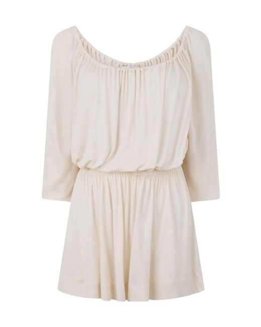 Saint Laurent White Fashionable Dress