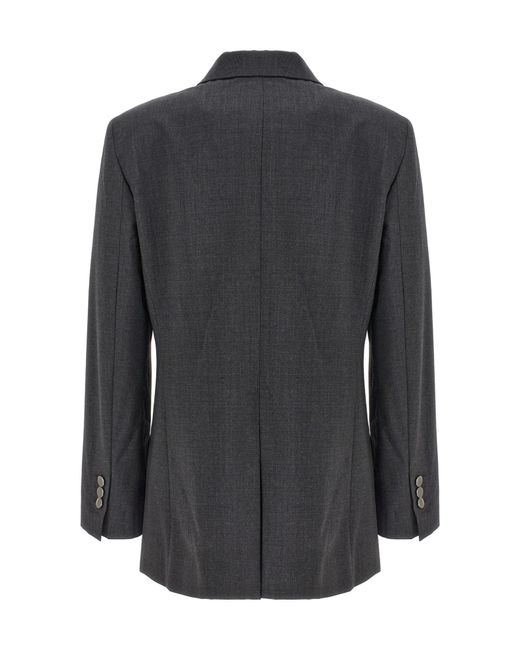 Theory Black Double-Breasted Blazer