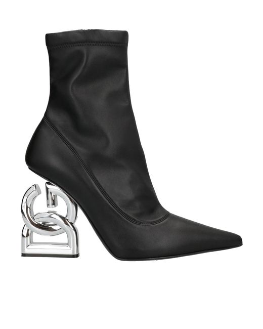 Dolce & Gabbana Black Solid Color Ankle Boots