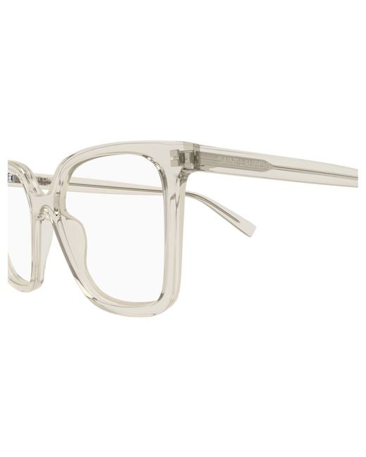 Saint Laurent White Eyewear Cat Eye Frame Glasses