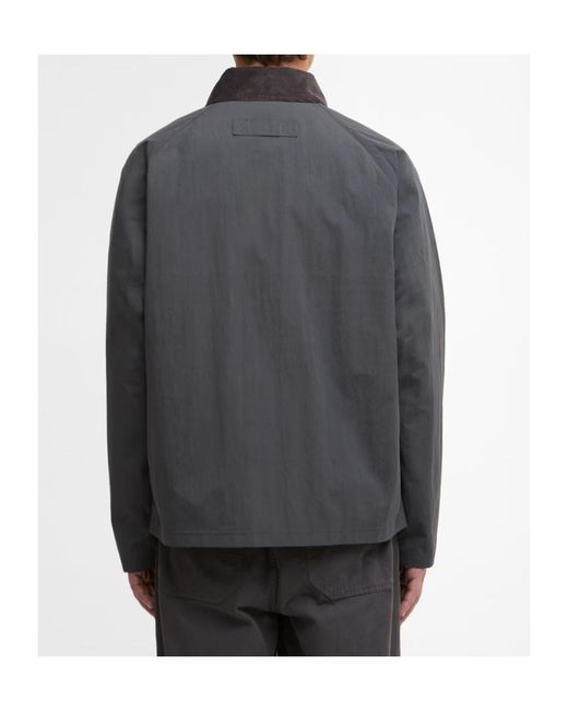 Barbour Gray Long-Sleeved Work Jacket for men