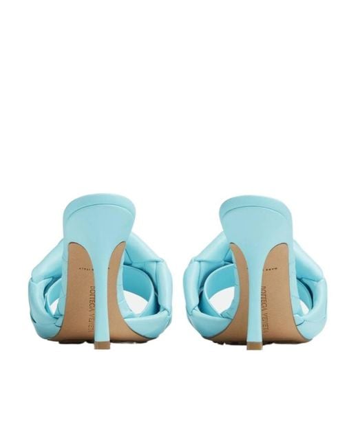 Bottega Veneta Blue Lido 90Mm Woven Sandals