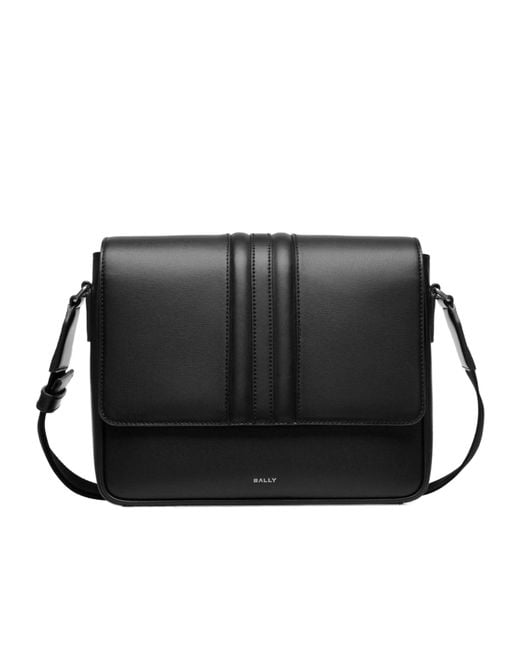 Bally Black Logo Shoulder Bag for men