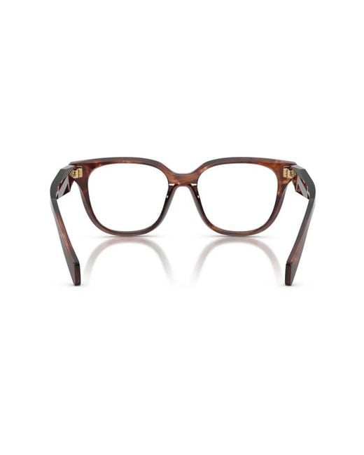 Prada White Eyewear Oval Frame Glasses
