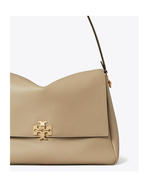 Tory Burch Natural Charlie Large Shoulder Bag