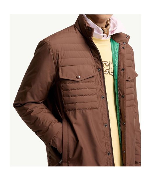 Moncler Brown Vnorviane Mid-Length Down Jacket for men