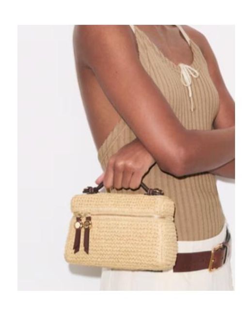 Tory Burch Metallic Romy Woven Shoulder Bag