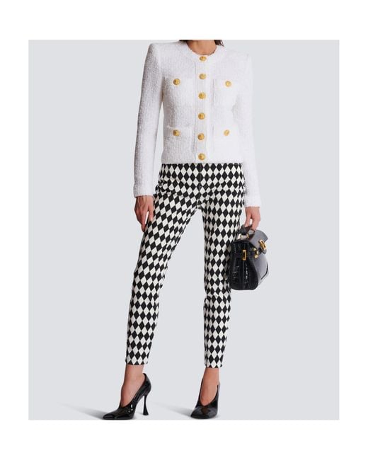 Balmain White Tweed Jackets