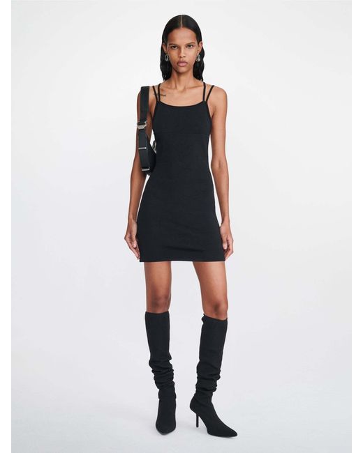 Dion Lee Black Spaghetti-Strap Mini Dress