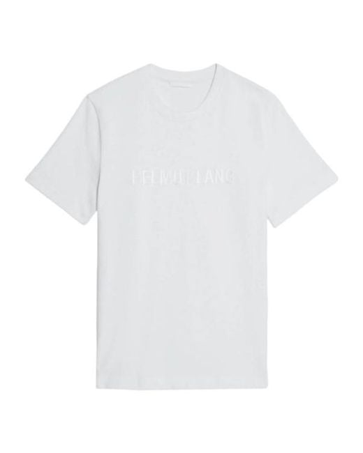 Helmut Lang White Item O-Neck Short-Sleeved T-Shirt for men