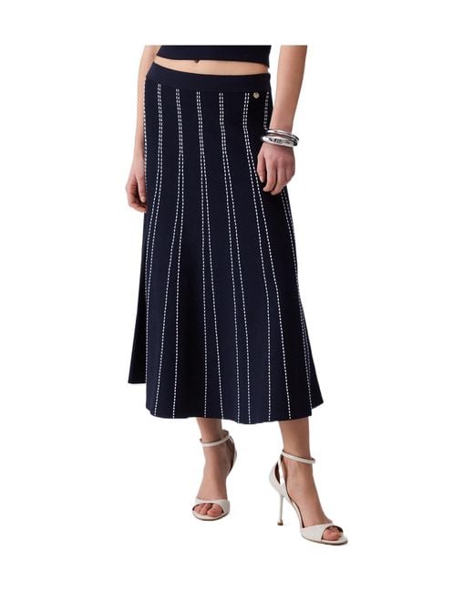 Liu Jo Blue Striped Skirt