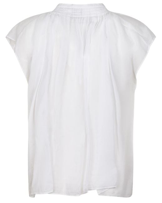 Forte_forte White Stand Collar Shirt