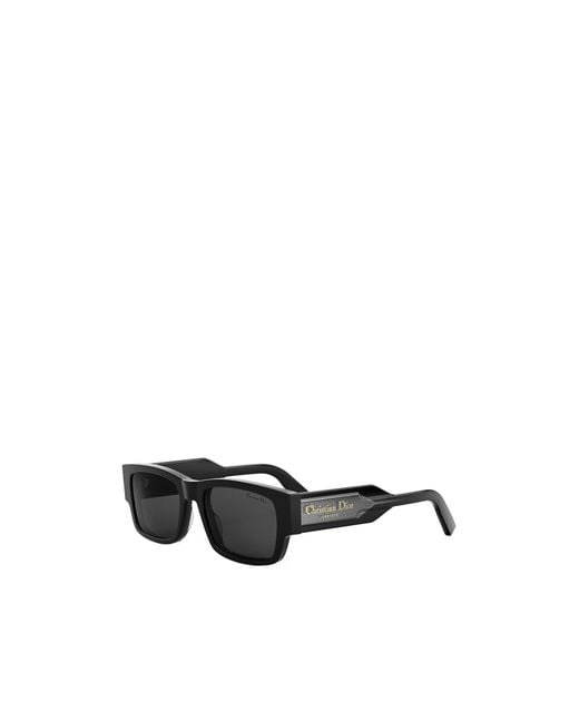 Dior Black Rectangular Sunglasses for men