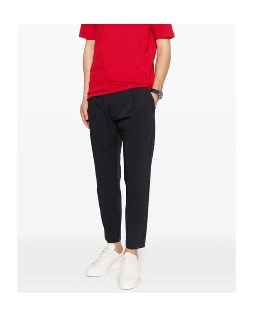 Dondup Blue Ben Pleated-Design Trousers for men