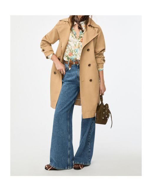 iBlues Natural Straight-Fit Trench Coat