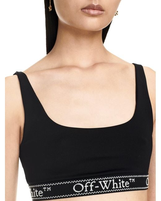Off-White c/o Virgil Abloh Black Straight Hem Cropped Top