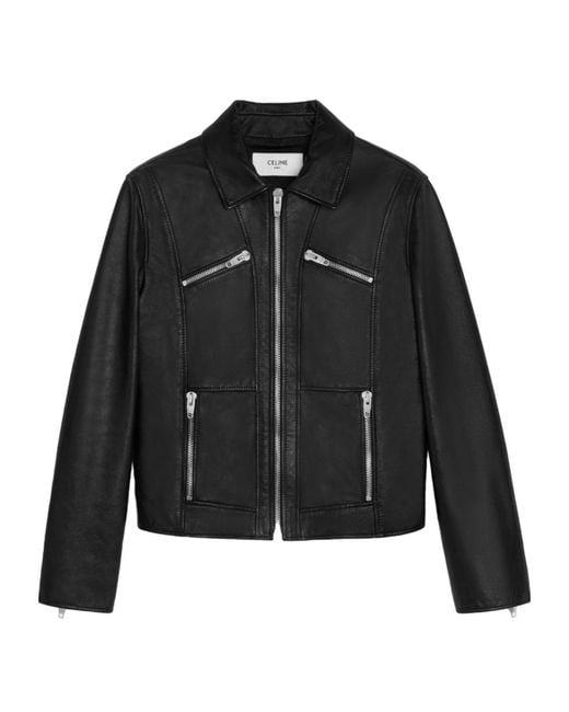 Celine Men's Black Straight Blouson Jacket