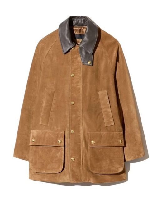 Nili Lotan Brown Snap-Button Long-Sleeve Coat