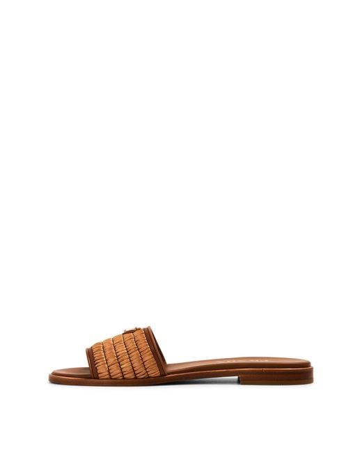 Prada Brown Straw Sandals
