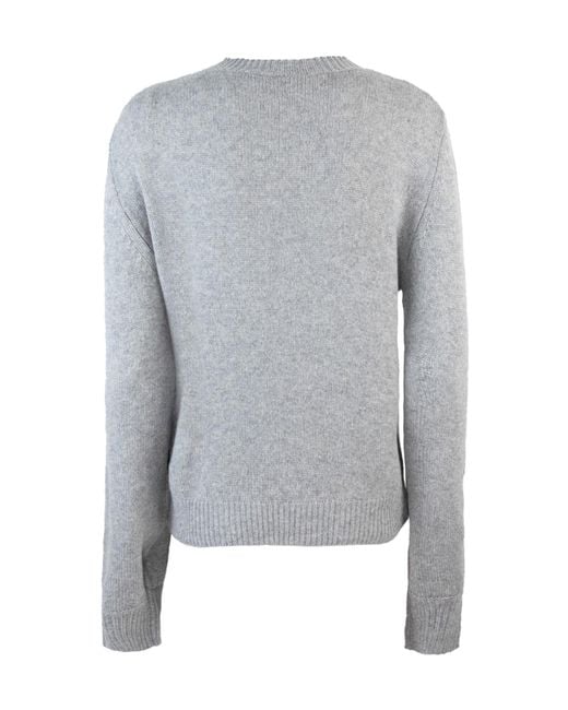 Marni Blue Logo Patch Knitted Jumper