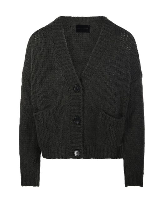 Roberto Collina Black Front-Pockets Cardigan