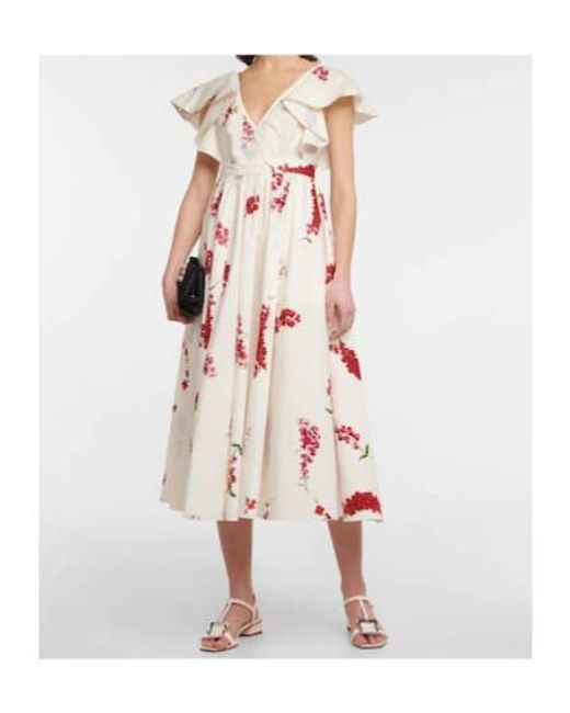 Giambattista Valli Pink Floral Cotton Midi Dress