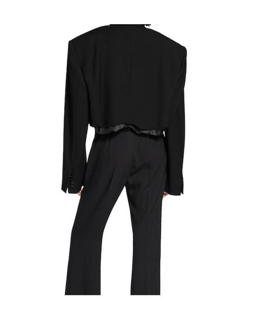 Balenciaga Black Cut-Out Single-Breasted Blazer