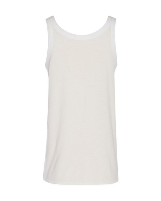 The Row White Frankie Sleeveless Tank Top