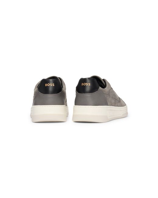 Boss Brown Solid Color Low-Top Trainers for men