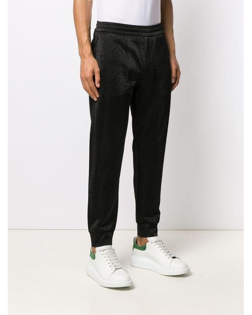 McQueen Black Logo Sweatpants for men
