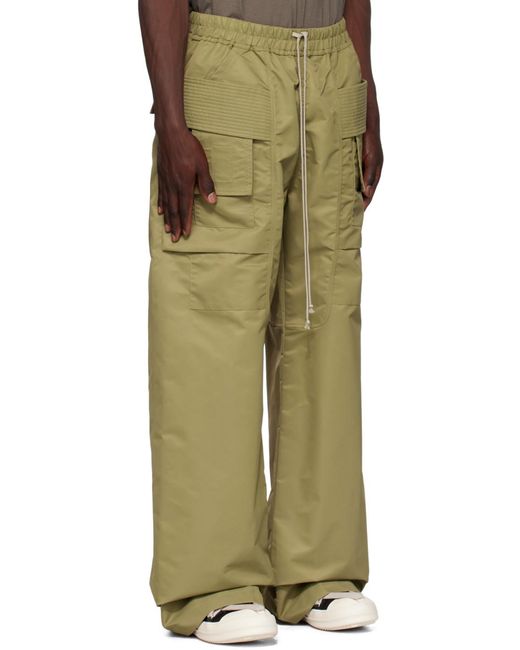 Rick Owens Green Multi-Pocket Casual Pants