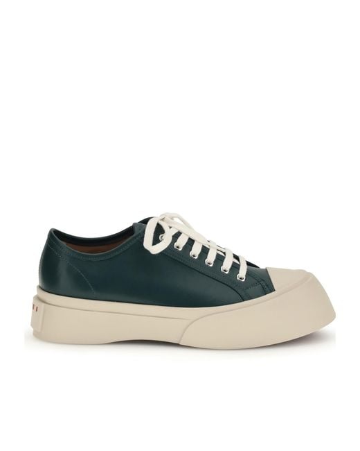 Marni Black Pablo Logo Patch Lace-Up Sneakers for men