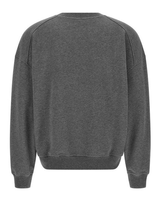 Brunello Cucinelli Gray Logo Embroidered Sweatshirt