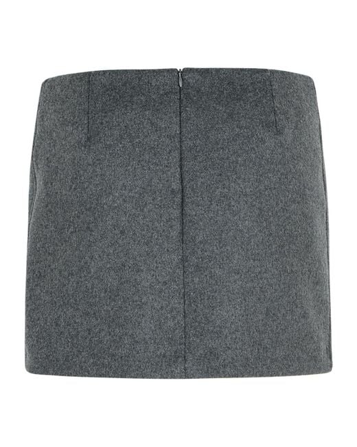 Sportmax Gray Poggio Mini Skirt
