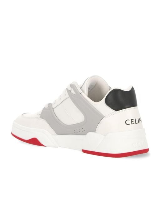 Céline White Trainer Ct-07 Low Lace-Up Sneaker for men