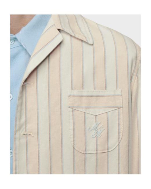 Maison Margiela White Cotton Striped Shirt for men