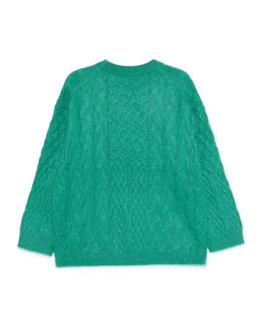 Closed Green Cable-Knit Sweater