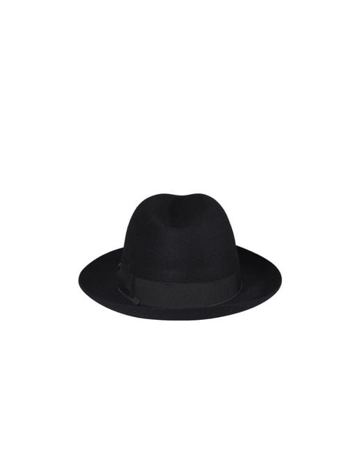 Borsalino Black Felt Fedora for men