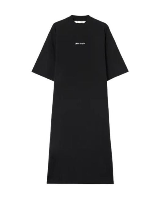 Palm Angels Black Milan La Maxi T-Shirt Dress