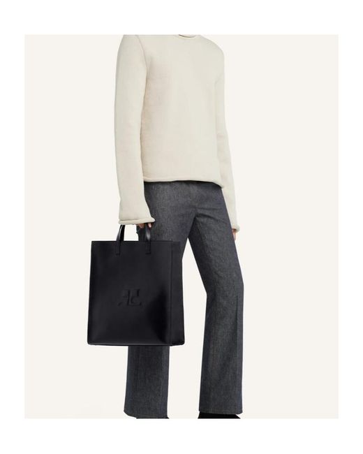 Courreges Black Ac Tote Bag for men