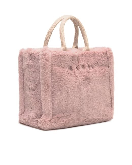 Marni Pink Faux-Fur Tote Bag