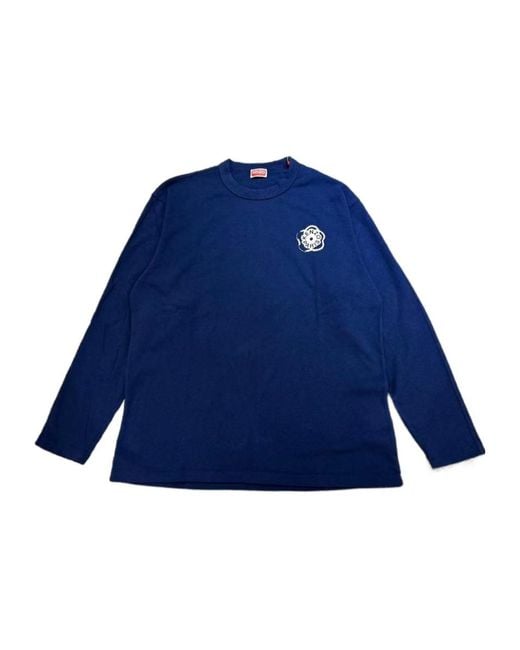 KENZO Blue Boke Flower 2.0 Long Sleeve T-Shirt for men