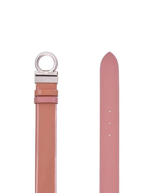 Ferragamo Pink Logo Buckle Belt