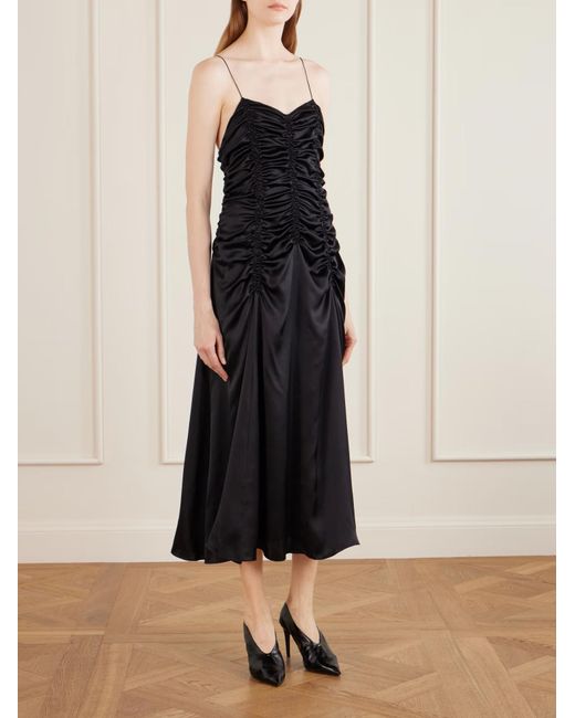 Khaite Black Raina's Pleated Dress