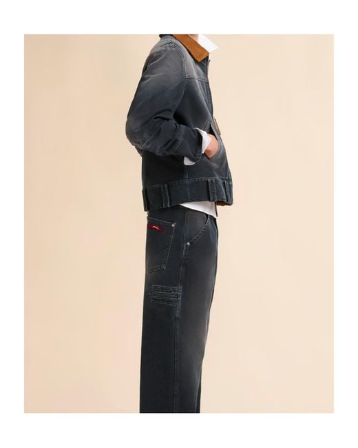 Marni Black Contrast Collar Zip Jacket for men
