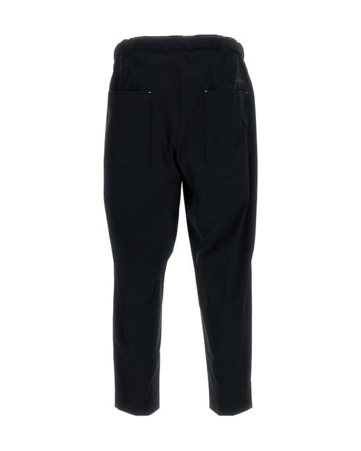 And Wander Black Elasticated Waist Trousers for men
