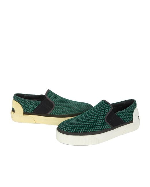 Lanvin Green Hive Mesh Slip-On for men