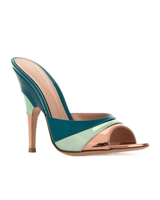 Gianvito Rossi Blue Marea Metallic Mules